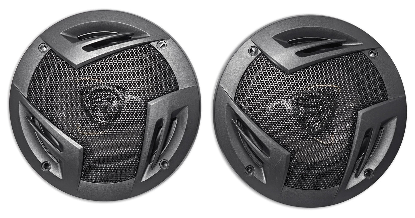 (4) Rockville RV5.3A 5.25" 3-Way Car Speakers 1200 Watts/200 Watts RMS CEA Rated