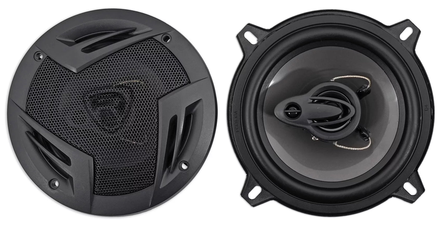 (4) Rockville RV5.3A 5.25" 3-Way Car Speakers 1200 Watts/200 Watts RMS CEA Rated