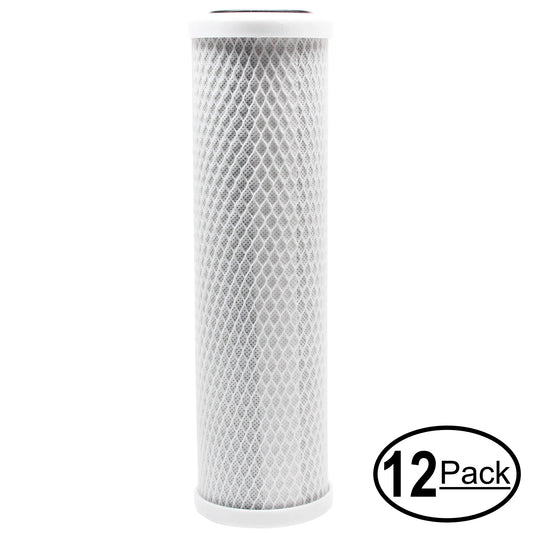 16-Pack Replacement for iSpring HW12 Activated Carbon Block Filter - Universal 10 inch Filter for iSpring 123Filter Slimline Water Filter Housing White 10 #HW12 - Denali Pure Brand