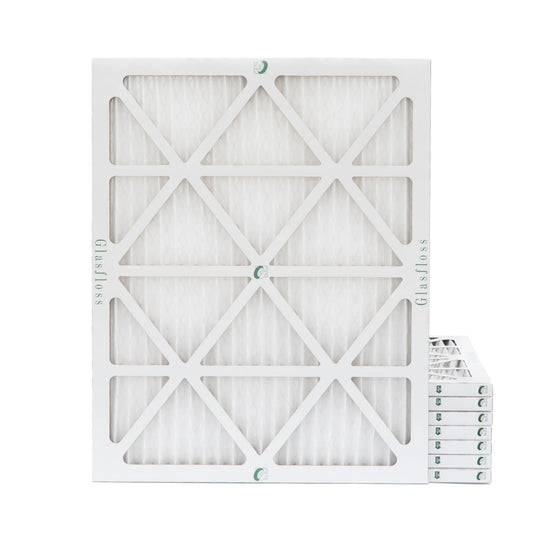 19-7/8 x 21-1/2 x 1 MERV 10 Pleated AC Furnace Air Filters by Glasfloss Industries. ( 8 Pack ) Replacement filters for Carrier, Payne, & Bryant