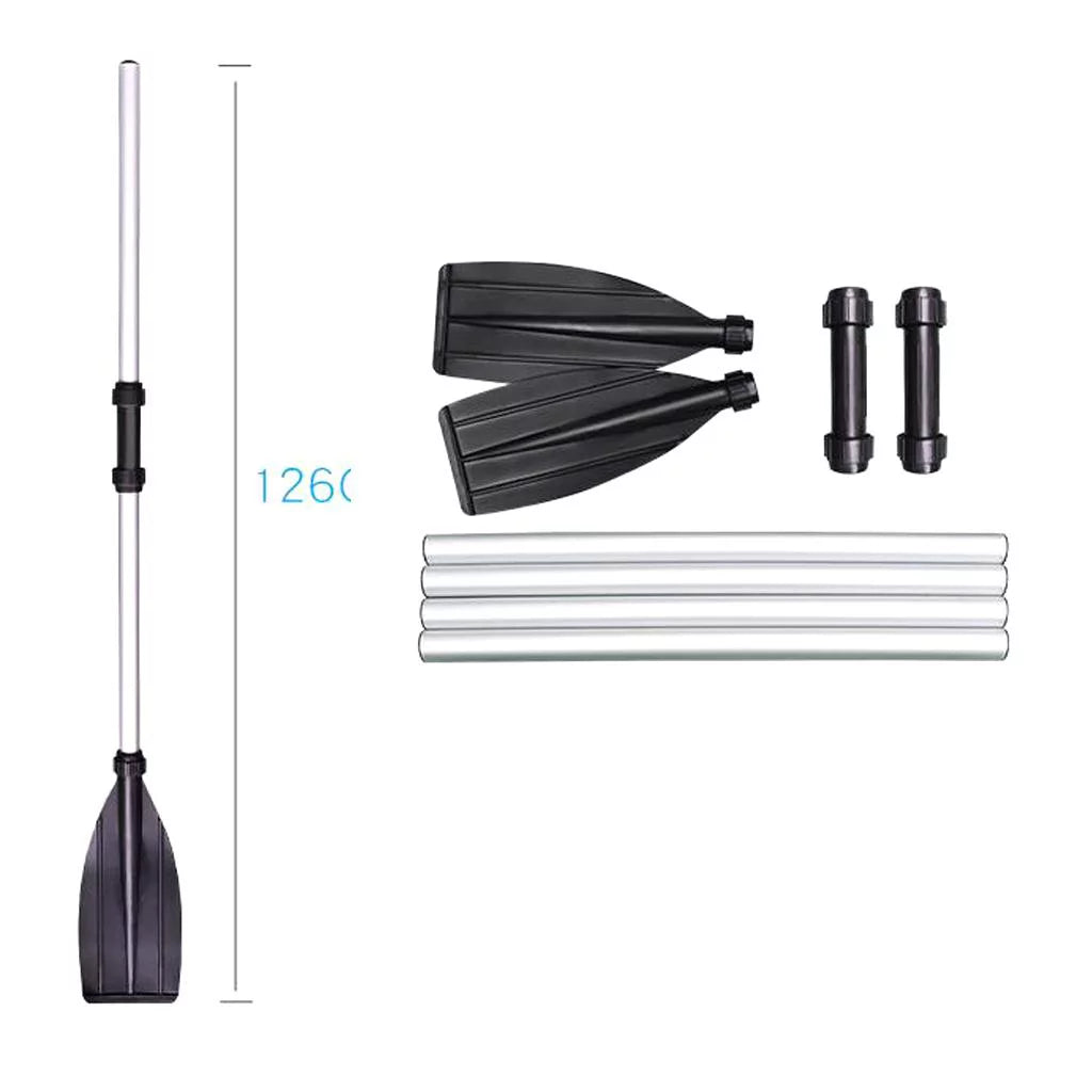 1 Pair 49.6 inches - Heavy Duty Aluminum Alloy Load Boat Oars for Inflatable Kayaks Canoe Raft Rubber Dinghy