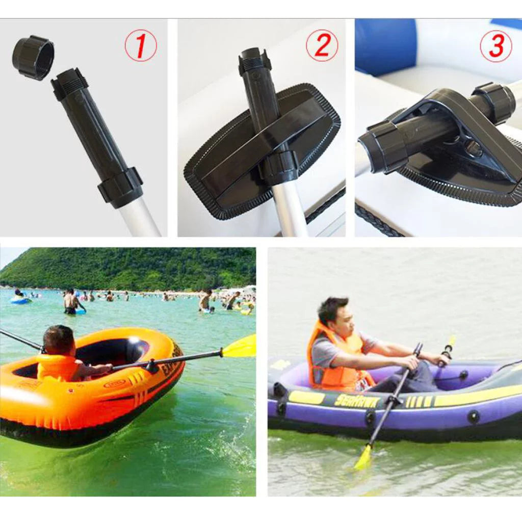 1 Pair 49.6 inches - Heavy Duty Aluminum Alloy Load Boat Oars for Inflatable Kayaks Canoe Raft Rubber Dinghy