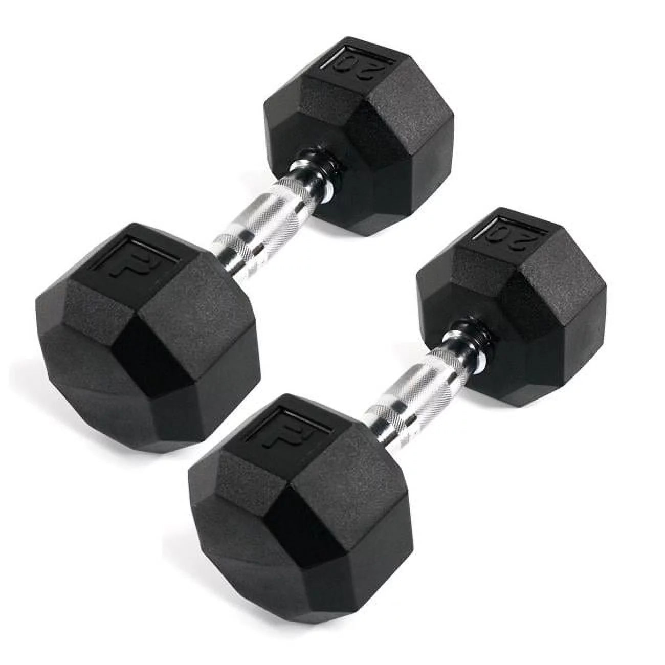 10 lbs Rubber Octagonal Dumbbell - Set of 2