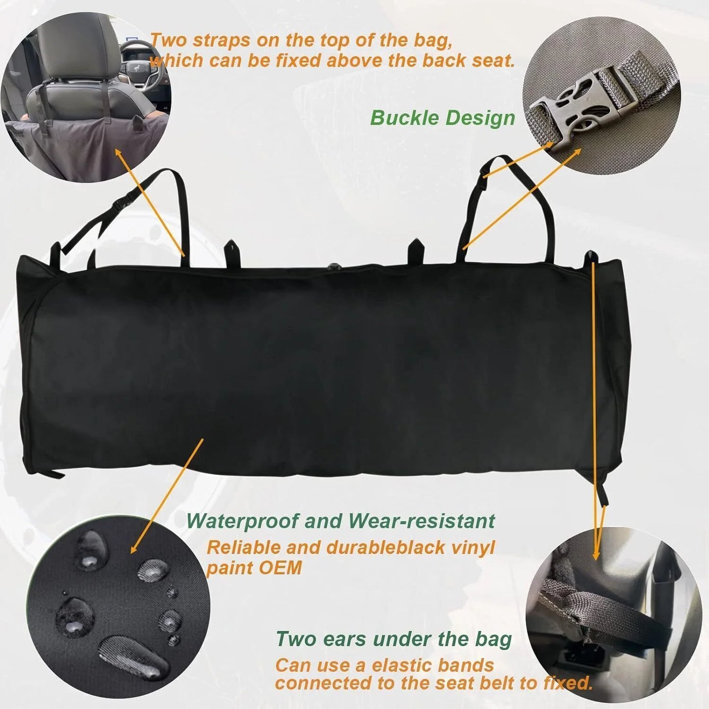 1x For Ford Bronco Accessories 2021-2023 4-Door 600D Soft Top Window Storage Bag