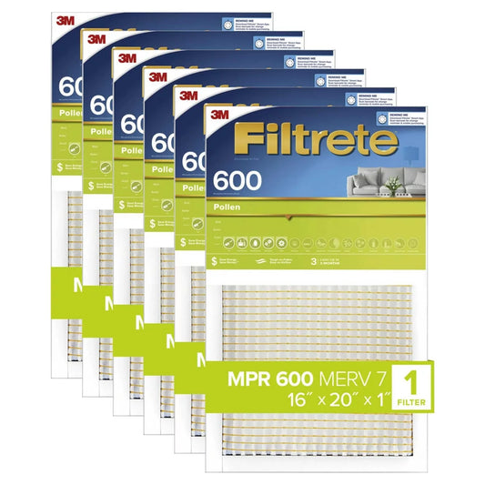 16x20x1 3M Filtrete Dust and Pollen Filter (6-Pack)