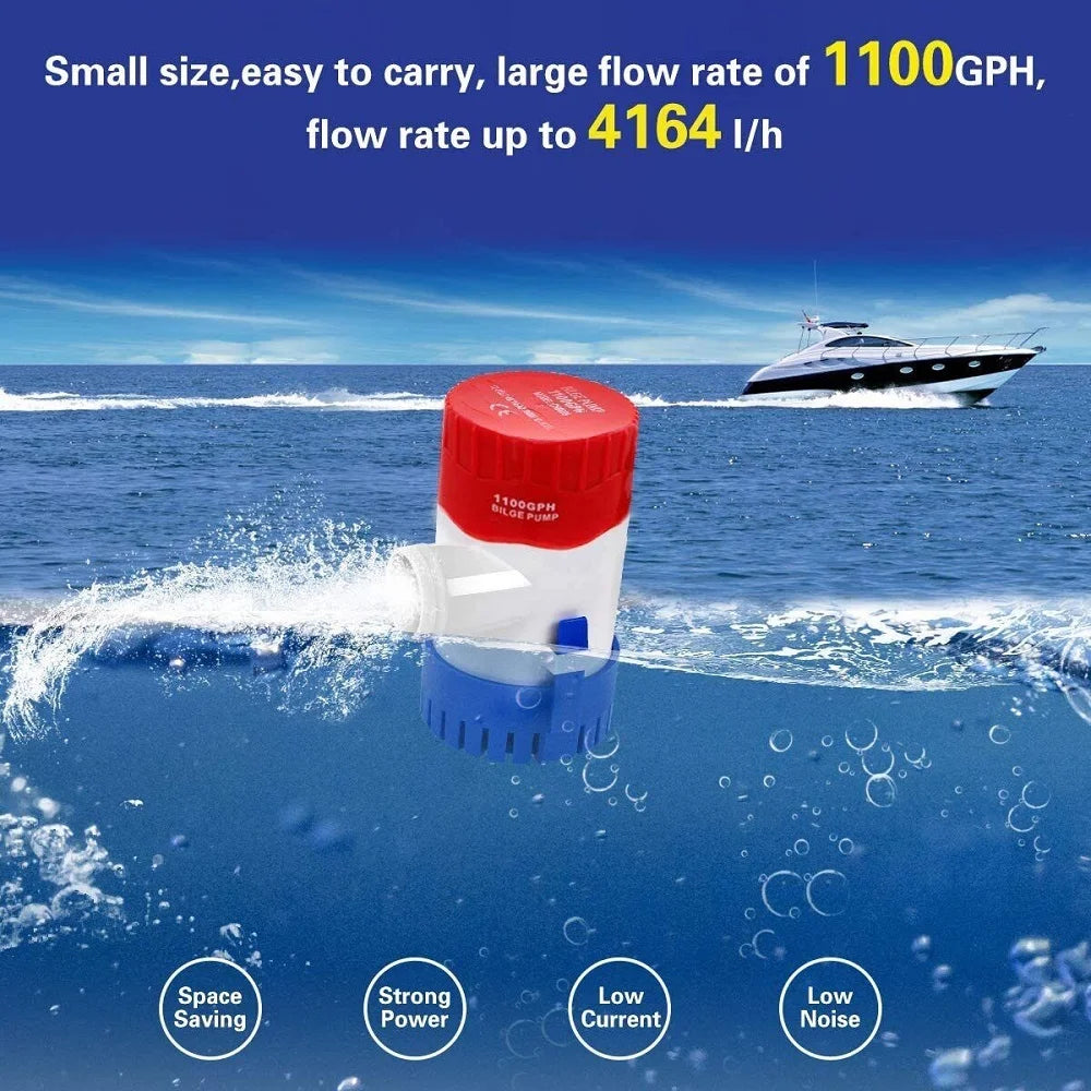 1100GPH 24V Electric Marine Submersible Bie Sump Water Pump for Boat Yacht