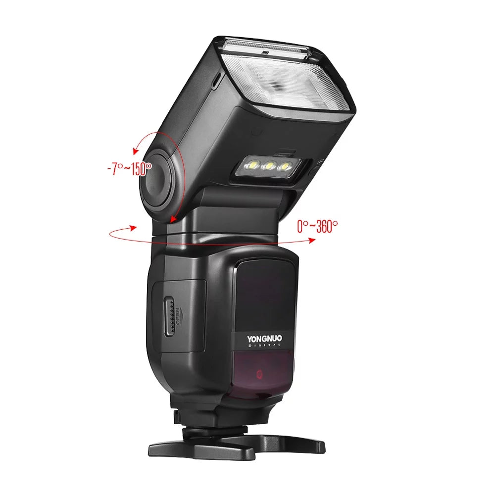 YONGNUO YN968N II Wireless TTL Flash Speedlite with Built-in 5600K LED Light, 1/8000s HSS, Compatible with Nikon DSLR Cameras and YN622N YN560 Wireless System