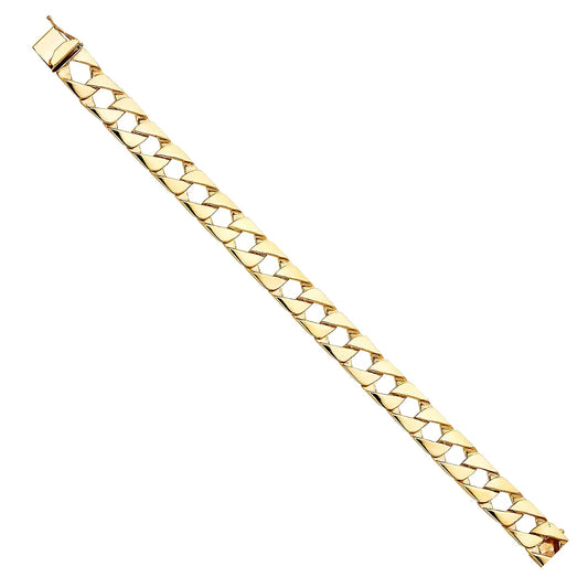 14k Yellow Gold Cuban Link Bracelet - 8.5" | Elegant 14KY Gold Chain Bracelets for Men and Women | Load 26.5 | Men’s Jewelry for Gift