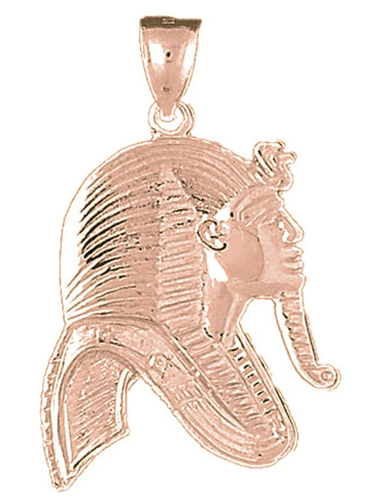 14K Rose Gold King Tut Pendant - 40 mm