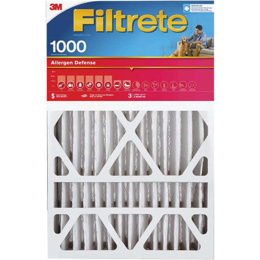 1 PK, Filtrete 16 In. x 20 In. x 1 In. Allergen Defense 1000/1085 MPR Furnace Filter (2-Pack)