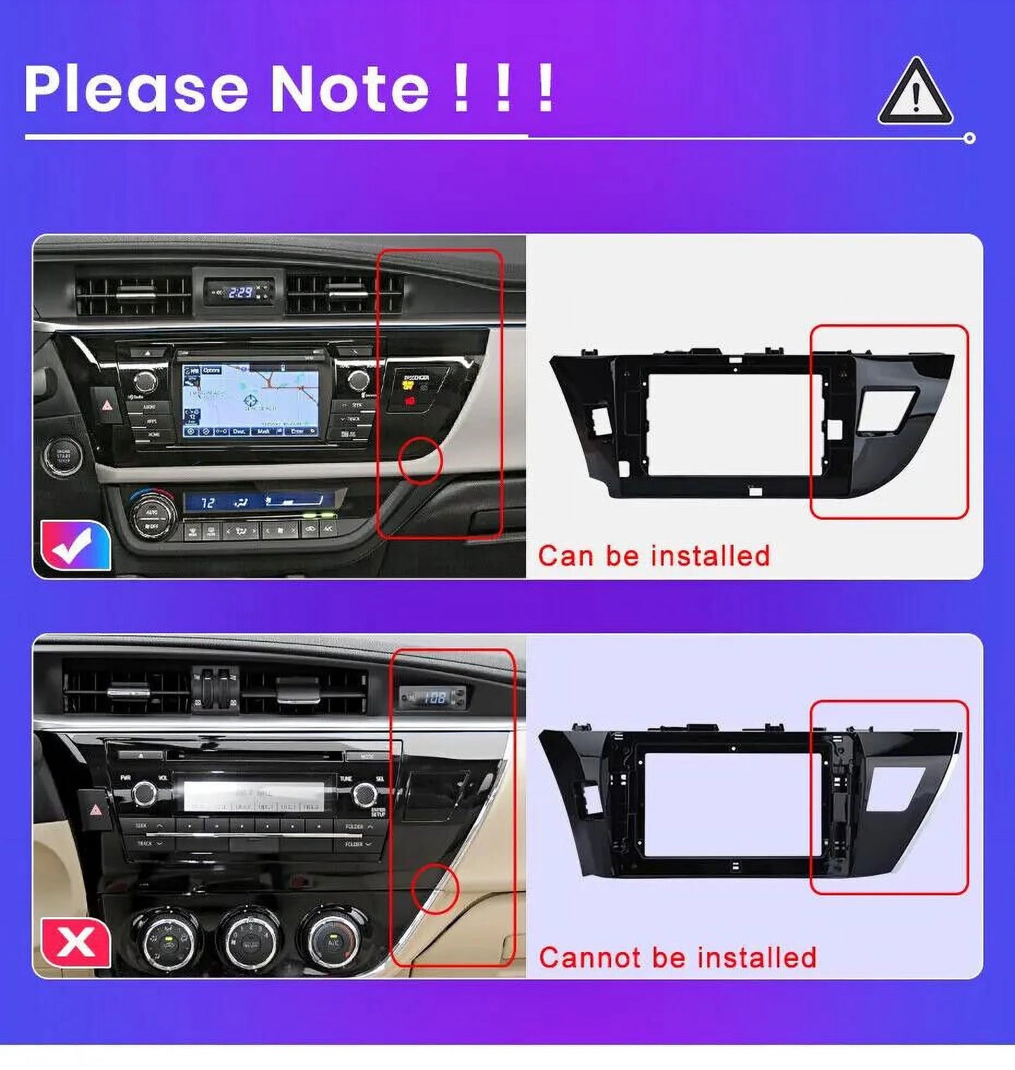 10.1" 1280*720 IPS Android 12 Wifi 2+32GB Car Stereo Radio Carplay GPS Navigation For Corolla 2014 2015 2016