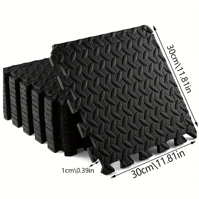 10pcs EVA Interlocking Foam Floor Mats For Home & Gym Workout Equipment, Thickened Floor Mat