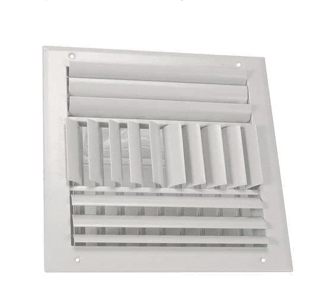 16"w X 16"h 4-Way Aluminum Curved Blade Adjustable Air Supply HVAC Diffuser - Full Control Vertical/Horizontal Airflow Direction - Vent Duct Cover Outer Dimensions: 17.65"w X 17.65"h