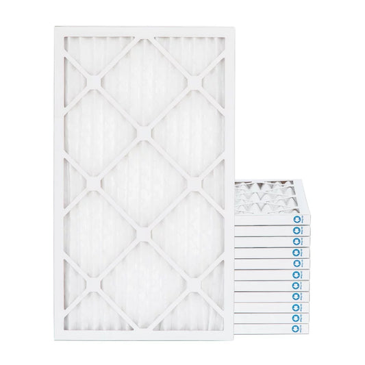 10x24x1 MERV 11 ( MPR 1000, FPR 7-8 ) Pleated 1" Air Filters for AC and Furnace. Case of 12. Exact Size: 9-1/2 x 23-1/2 x 3/4