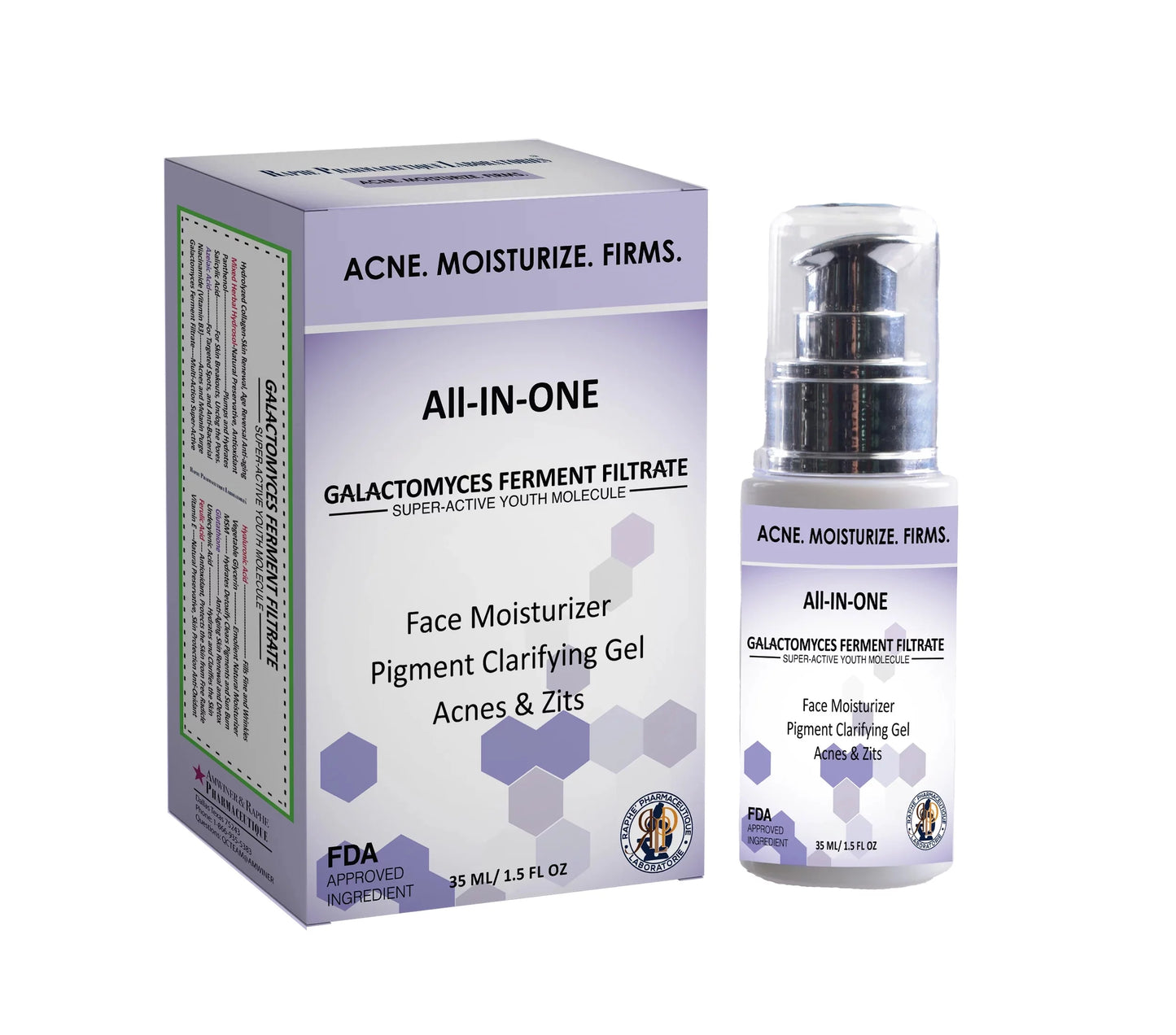 2 in 1 Antioxidant Moisturizer Spots Remover Firm and Lift Serum A Pack of 2