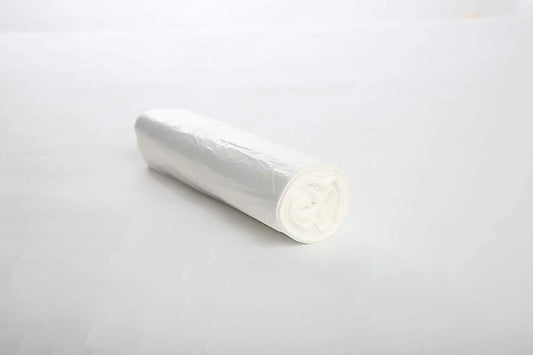 12-16 Gallon 24 in X 33 in High Density Clear Trash Can Liners, 5 Micron, 1000 Per Case (20 Rolls of 50)