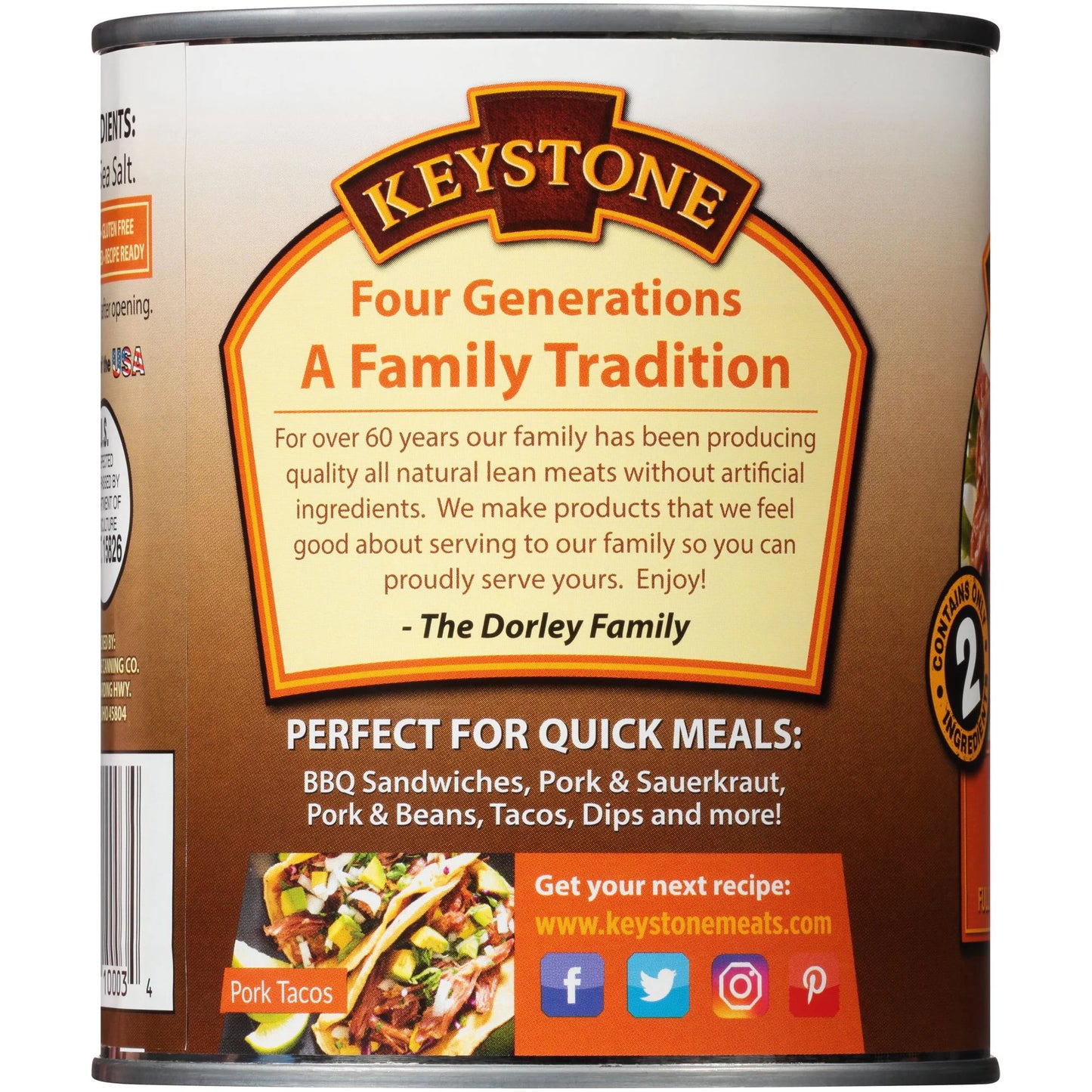 (6 Cans Pack) Keystone All Natural Pork 28 oz Can ✅ Emergency Survival Food For Camping Hiking and Backpacking Ready to Eat ✅