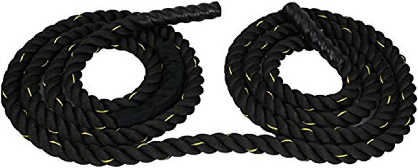 1.5" Thickness Poly Dacron 30FT Battle Rope Workout Fitness Core Exercise Strength Training Ropes Indoor Home